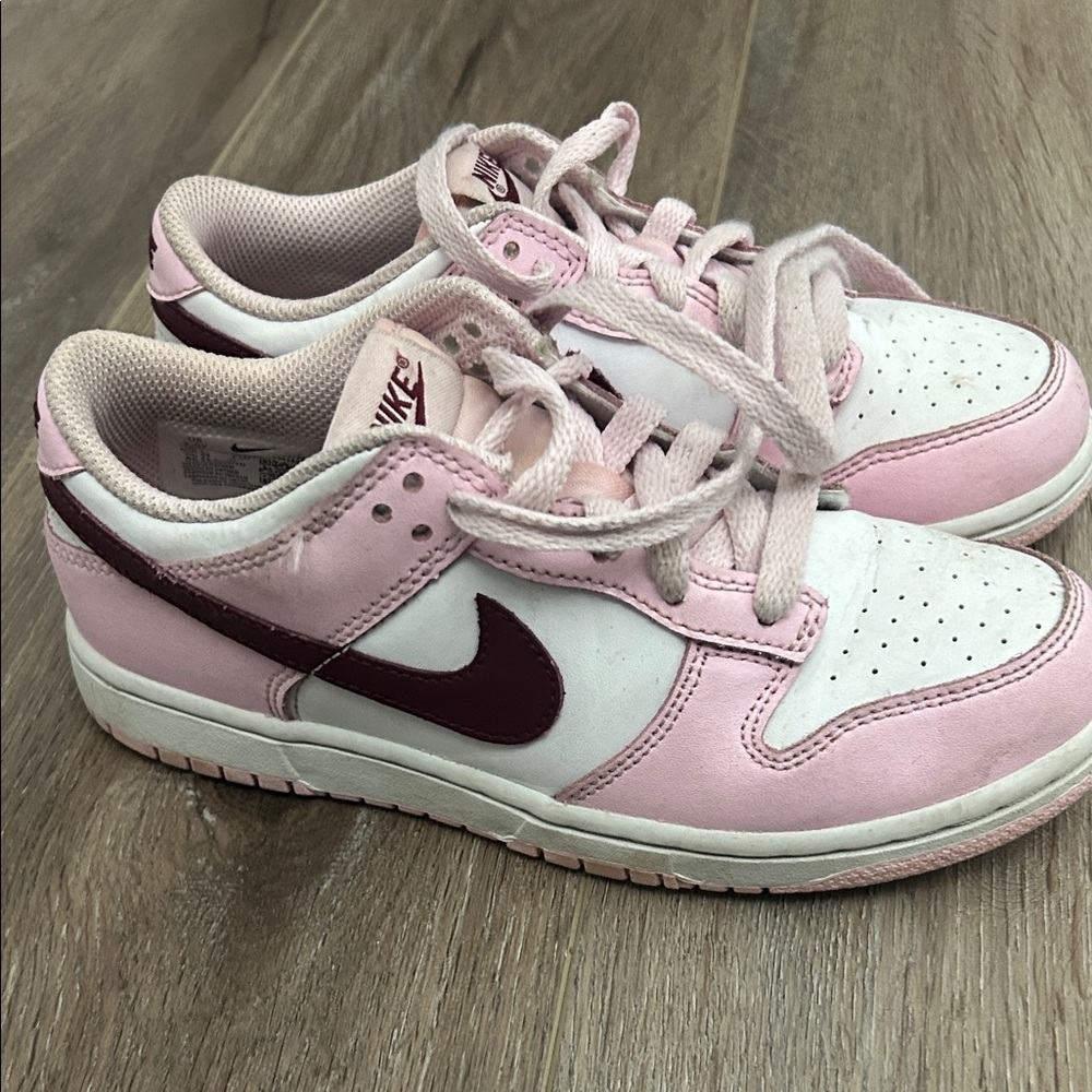 Nike Pink and Maroon Low-Top Sneakers